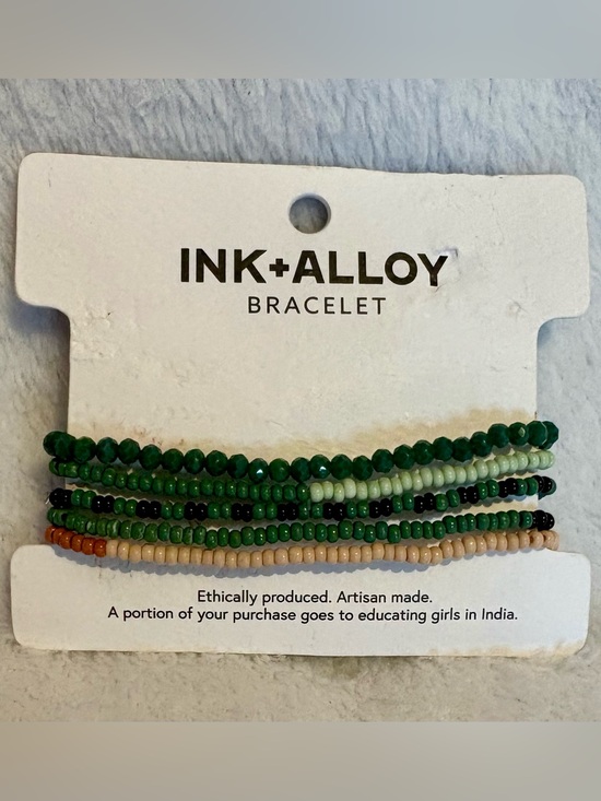 ALLOY Jewelry - ALLOY Green Multi-Strand Beaded Bracelet with Neutral Accents